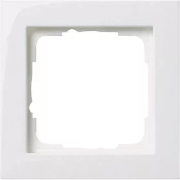Gira E2 021129 moldura de 1 módulo, branco, termoplástico, sem parafusos