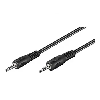 Cabo de ligação jack 3,5 mm Goobay Wentronic, preto, 2,5 m – ficha jack 3,5 mm (3 polos, estéreo) > ficha jack 3,5 mm (3 polos, estéreo) (50449)