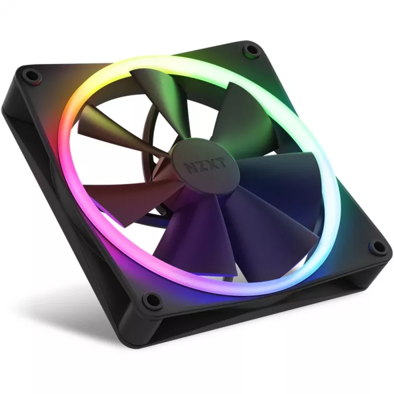 Ventoinha NZXT F140 RGB TWIN 14 cm preto 500-1800 RPM rolamento dinâmico fluido