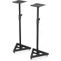Suporte para monitores de estúdio Behringer SM5002 altura ajustável — par para monitores de campo próximo, construção em metal, altura ajustável