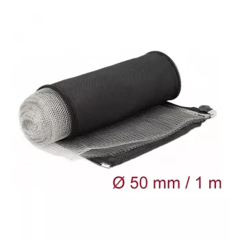 Manga trançada de blindagem EMI DeLOCK 20849 1 m x 50 mm preto