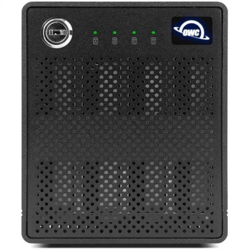 ThunderBay 4 mini, caixa para discos preta, caixa profissional Thunderbolt 3 para 4 discos HDD/SSD