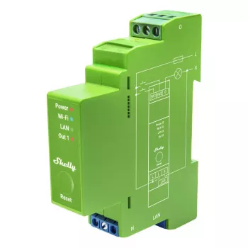 Interruptor inteligente de calha DIN Shelly Pro Dimmer 1, 1 canal