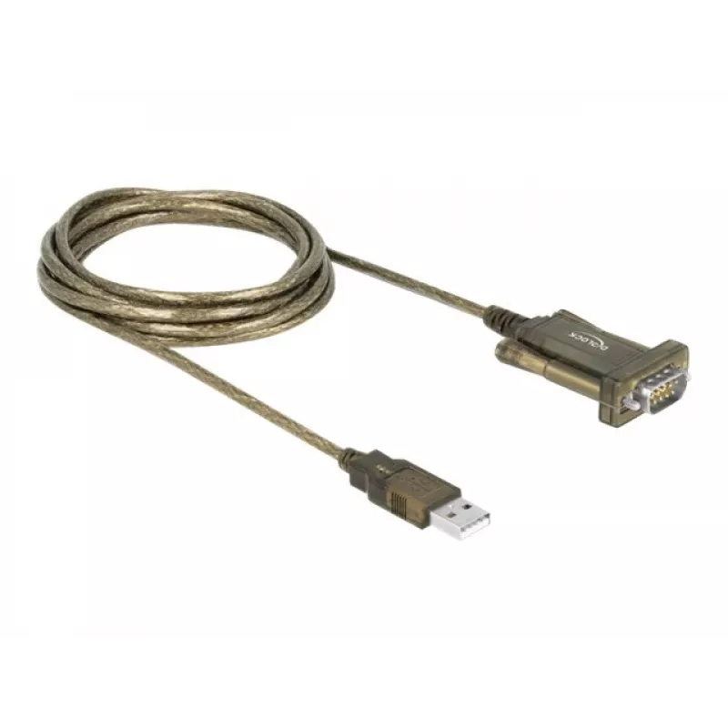 Cabo série DeLOCK 64073 USB Type-A DB-9 transparente 2 m