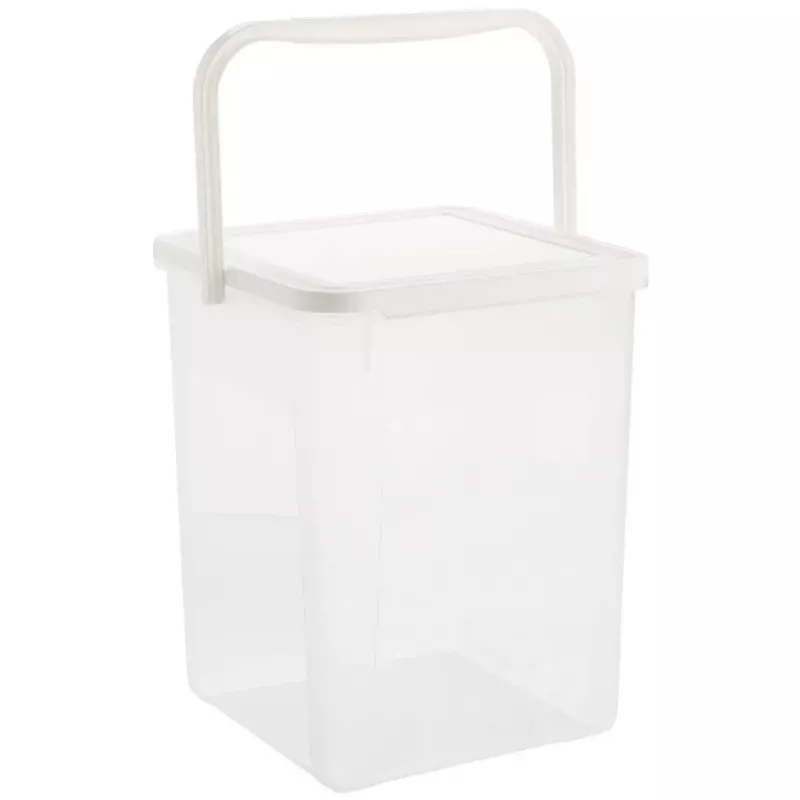 Recipiente de plástico para detergente Rotho Basic 9 L modelo 1770101100RP, branco, tampa, orifício para pendurar