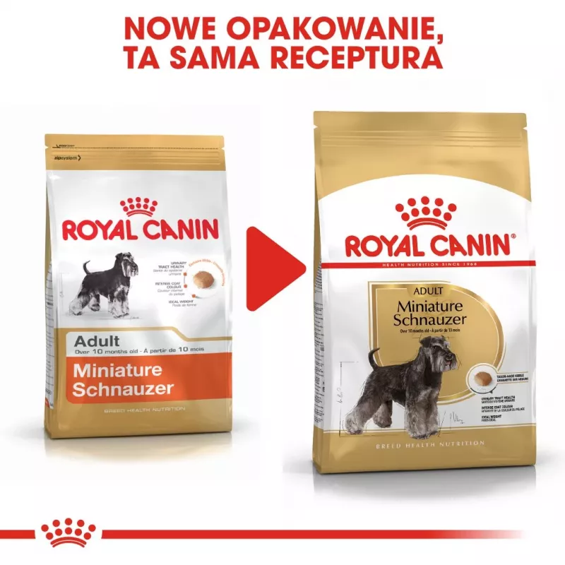 Ração seca para cães Royal Canin Miniature Schnauzer Adult, aves, 3 kg, para raças pequenas