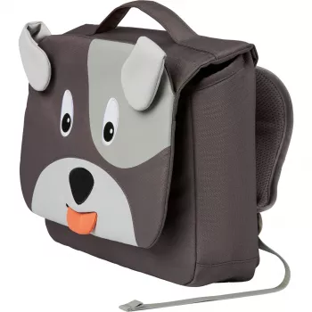 Mochila escolar cão (cinzento)