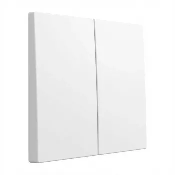 Tecla de interruptor GIRA System 55 2 módulos, modelo 329503, branco puro