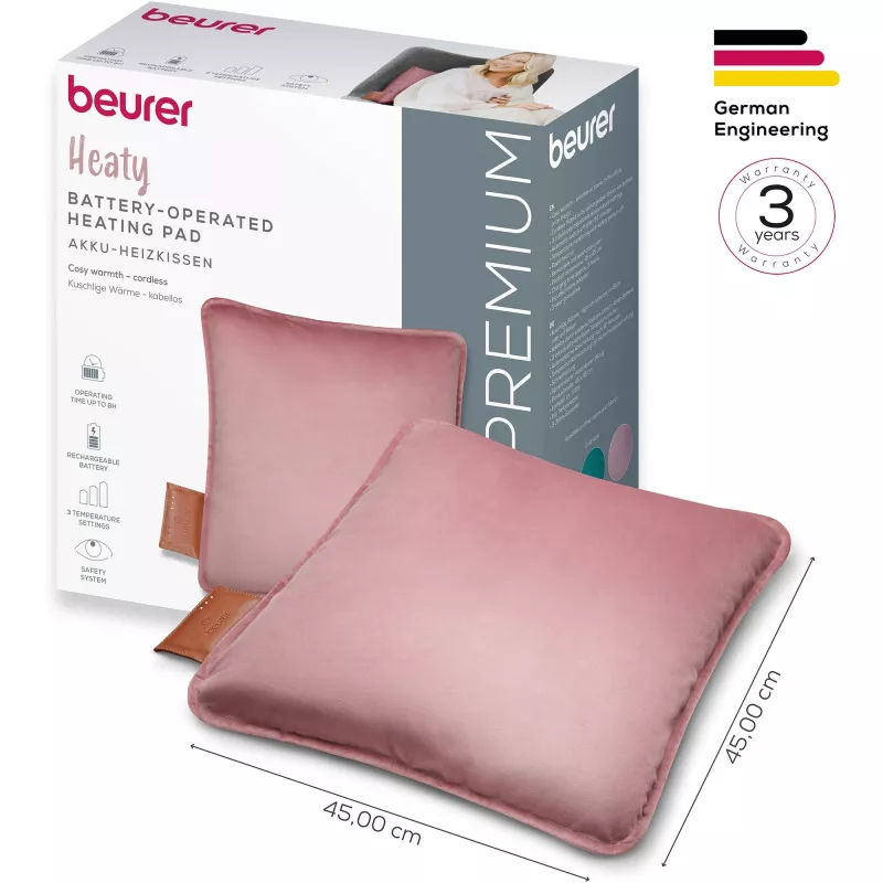 Beurer HK 77 Heaty blush-rose lavanda capa de veludo (20074)