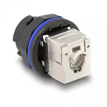 Delock 67047 Ficha fêmea RJ45 Cat.6A de painel com terminação LSA, preto