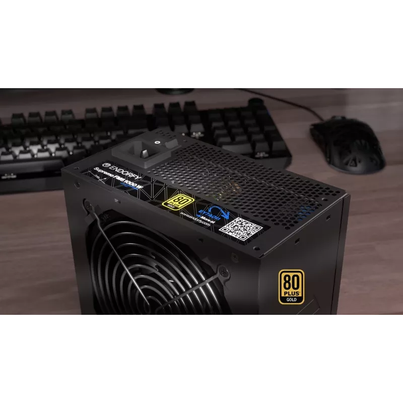 Fonte de alimentação Endorfy Supremo FM6 1000W, 80 PLUS Gold, ATX 3.1, modular, preto