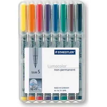 Marcador Staedtler 311 WP8 8 unid. preto azul castanho verde laranja vermelho violeta amarelo