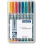 Marcador Staedtler 311 WP8 8 unid. preto azul castanho verde laranja vermelho violeta amarelo