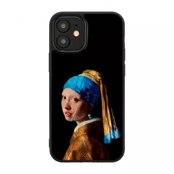 Capa de proteção iKins para Apple iPhone 12 mini – design: A Rapariga com o Brinco de Pérola
