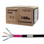 Logilink Professional - rolo de cabo - 100 m - S/FTP - cabo bruto Cat.7 - isento de halogéneos, exterior, suporte Gigabit Ethernet, instalação direta no solo - preto (CPV0082)