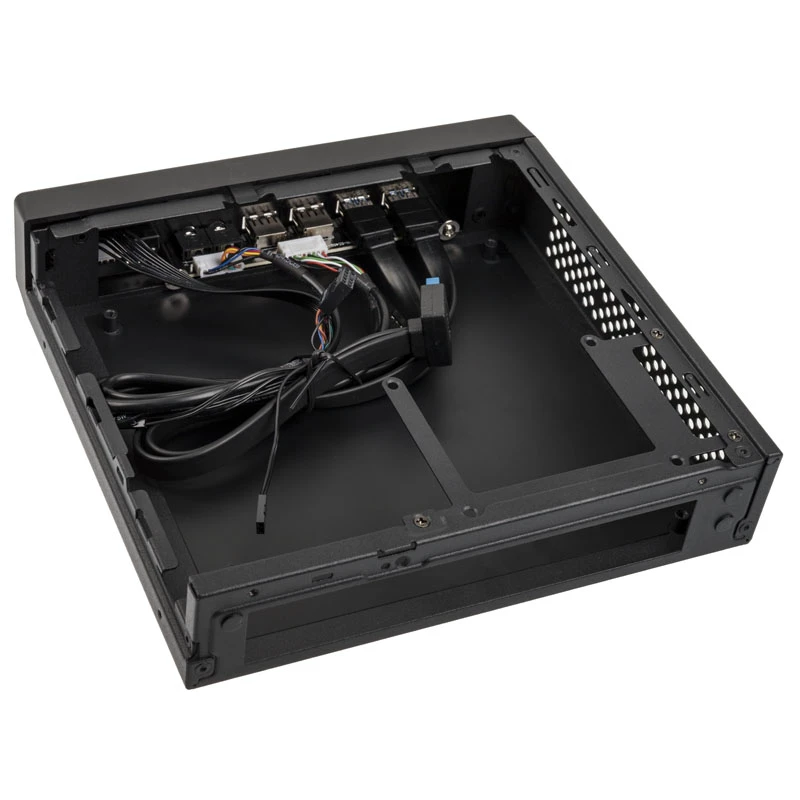 Akasa Cypher MX3 - Mini-Tower - PC - SGCC - preto - Thin Mini-ITX - disco rígido - fonte de alimentação (A-ITX38U3-M1B)