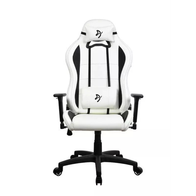 Cadeira gaming Arozzi Torretta SoftPU — branca, revestimento Soft-PU, braços ajustáveis, encosto reclinável