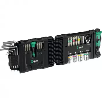 Conjunto de ferramentas Wera Tool-Check Modular Set 1 – conjunto modular de oficina com 50 peças, bits e chaves de caixa sortidos
