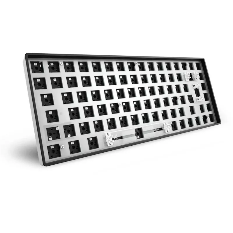 Sharkoon SKILLER SGK50 S3 Barebone Teclado Gaming - teclado gaming totalmente personalizável em layout 75%, Hot-Swap, iluminação RGB, layout QWERTZ