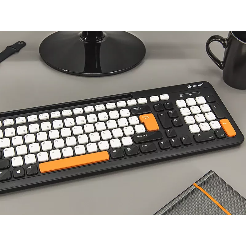 Teclado sem fios Tracer Greg RF, 2,4 GHz, tamanho completo, preto