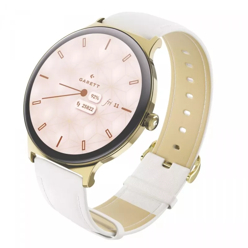 Smartwatch Garett Verona 2 dourado Mesh com Bluetooth e medidor de frequência cardíaca
