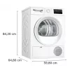 Máquina de secar roupa Bosch WTH86200PL 8 kg capacidade bomba de calor