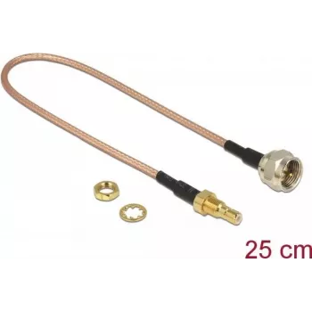 Cabo coaxial DeLOCK 13025 0,25 m SMB F castanho