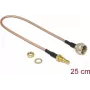 Cabo coaxial DeLOCK 13025 0,25 m SMB F castanho