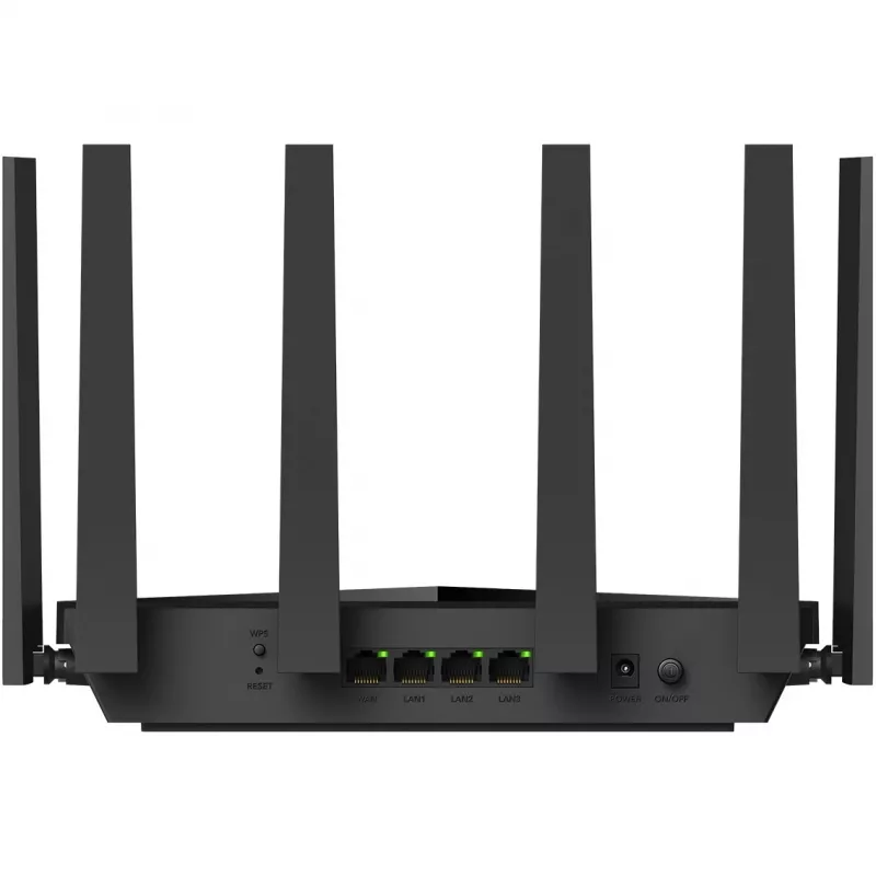 Router de mesa Cudy WR11000 — Tri-Band 2,4/5/6 GHz, Wi-Fi 7, 4× 2,5 Gigabit LAN, 5765 Mbit/s na banda de 6 GHz, 512 MB RAM
