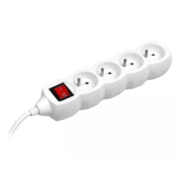 PowerWatch 3 m (4 tomadas) branco com interruptor de rede