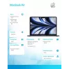 MacBook Air 13,6: M2 8/8, 16 GB, 256 GB – Mitternacht