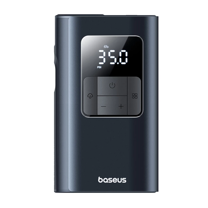 Baseus PrimeTrip VA1 compressor de pneus portátil, 75 W, 2 em 1 com lanterna e power bank de 6000 mAh, preto