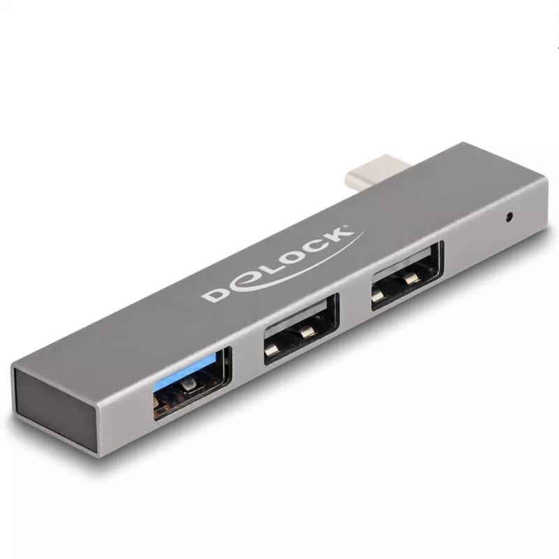 Hub USB DeLOCK 3 portas fino USB Type-C 10 Gbps 2 x USB 2.0