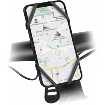 Suporte de silicone para telefone SBS até 6.5'' para bicicleta/trotinete elétrica preto