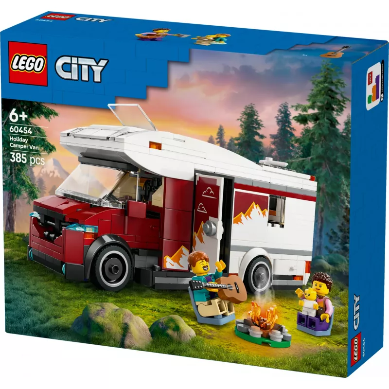 Brinquedo de construção LEGO City Autocaravana de aventura 60454, 385 peças, altura 80 mm, para crianças a partir de 6 anos