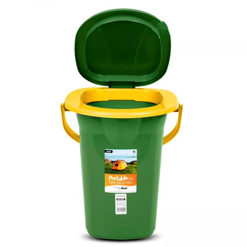 Sanita portátil em balde GreenBlue GB320GO – balde sanitário de campismo leve