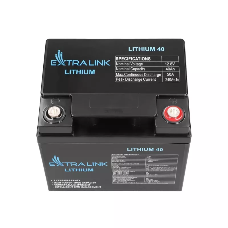 Acumulador Extralink LiFePO4 40AH 12,8 V BMS bateria 40000 mAh