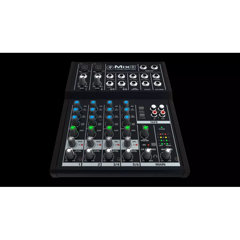 Mackie Mix8 mesa de mistura de 8 canais, 20–30000 Hz, preta