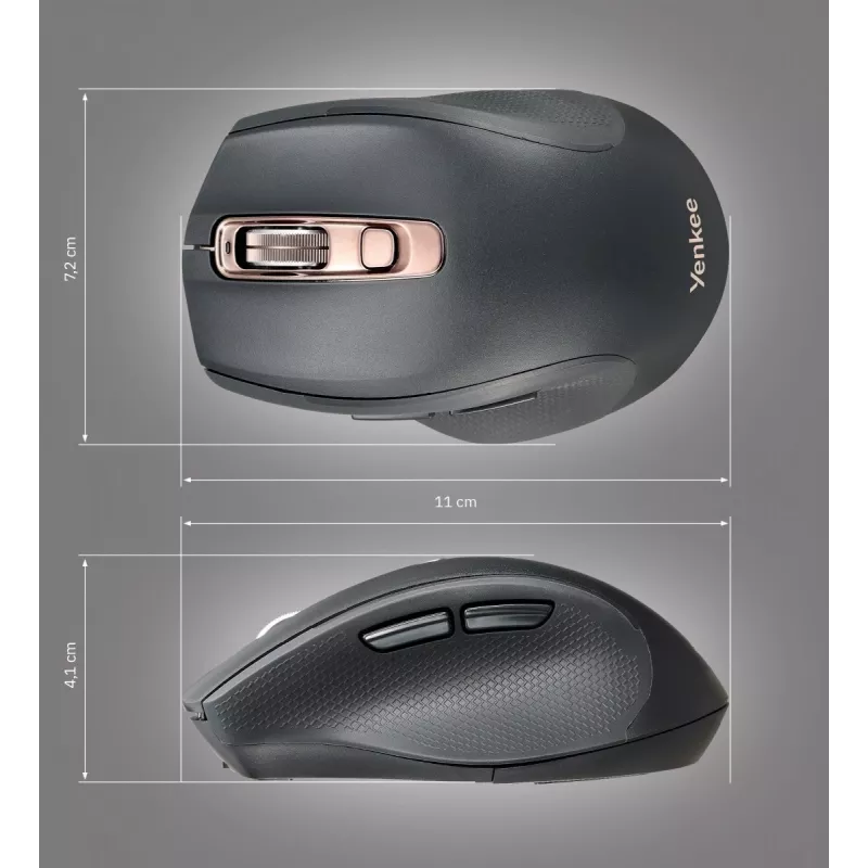 YENKEE YMS2090 NEO PRO rato sem fios dual, Bluetooth + USB A/C, recarregável