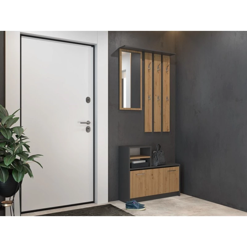 Roupeiro top e shop GAR ANT/ART com 1 porta de abrir, 850×240×1600 mm