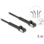Cabo de rede DeLOCK RJ45 fino Cat.6A U/FTP 5 m preto