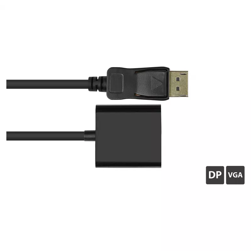 Adaptador DisplayPort macho para VGA fêmea, 1920*1200 @60Hz, contactos banhados a ouro, aprox. 20cm, Good Conn (DP-AD11)