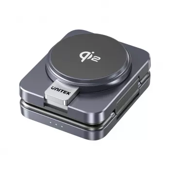 Receptor de carregamento sem fios UNITEK P1300AGY01 para dispositivos móveis auscultadores, telemóvel/smartphone, smartwatch USB Type-C