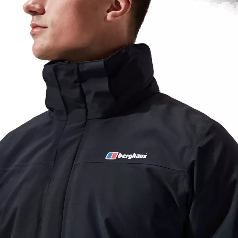 Conjunto de casaco Berghaus Deluge Pro 3.0 M + Hillwalker IA Shell M — camada exterior impermeável para homem, preta