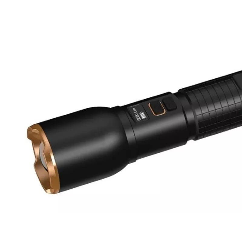 Lanterna Duracell DF6000R caixa de oferta — lanterna de mão recarregável, preta
