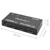 Splitter HDMI ativo 2 x HDMI 4Kx2K, 3,4 Gbit/s