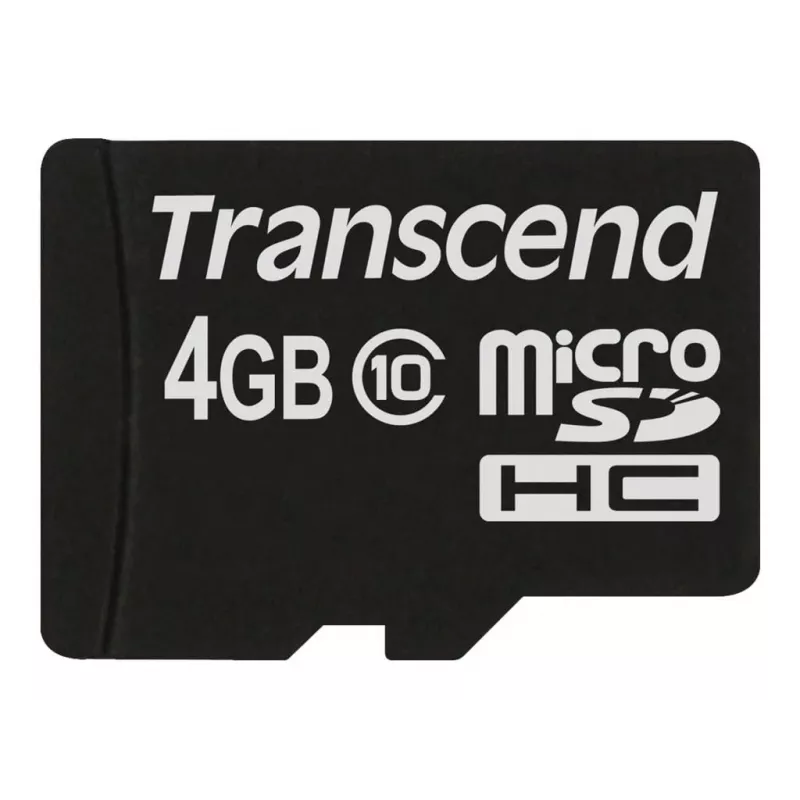 Cartão de memória flash Transcend 4GB MicroSDHC Classe 10 TS4GUSDC10