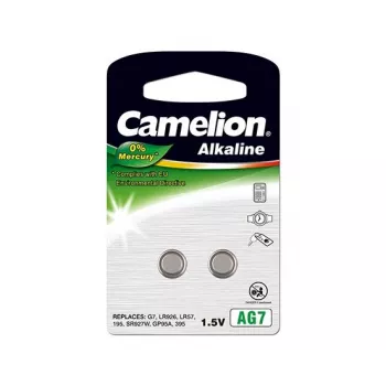 Camelion | AG7/LR57/LR926/395 | Pilha botão alcalina | 2 unid.