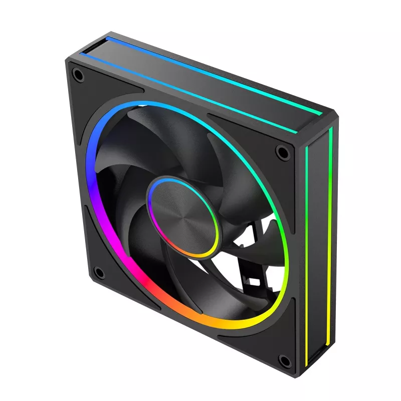 Ventoinha para caixa MODECOM VOLCANO LOOP 120 ARGB, 120 mm, PWM, 400–1400 rpm, preta