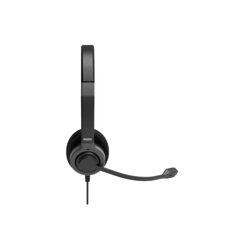 PORT CONNECT | Auscultadores estéreo USB PRO ON'R 300 | com fios | on-ear | cancelamento de ruído | preto